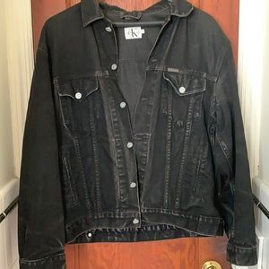 Calvin Klein Men’s Black Acid Wash Jean Jacket